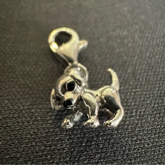 S925 Stamped Puppy Dog Charm | TS Mark | Lobster Clasp | 1.79g - Picture 7 of 11